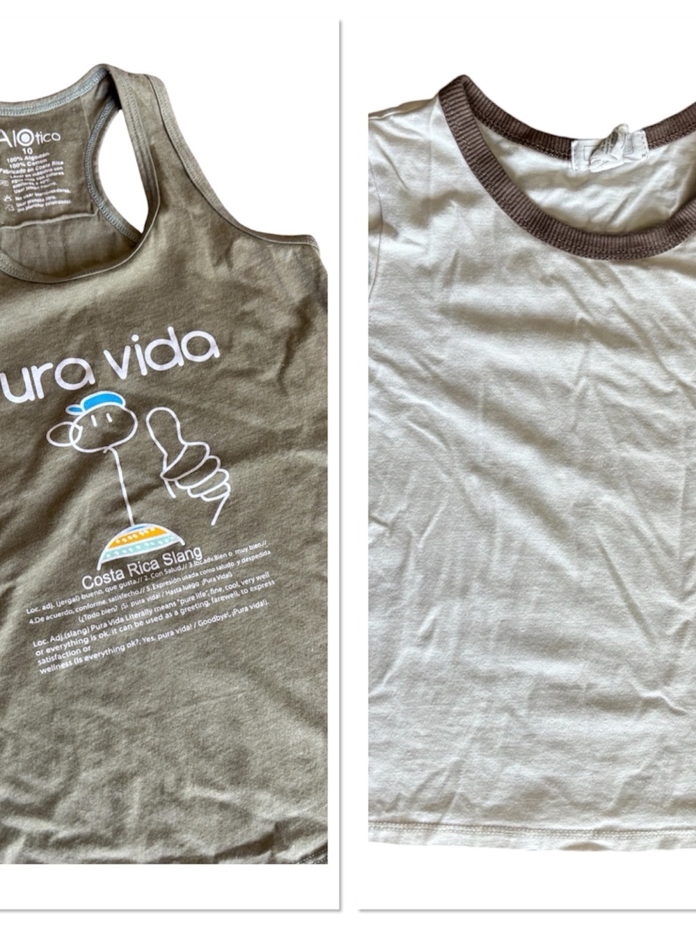 Pura Vida Olive Green Racerback Tank + FREE Tilly’s Tee M